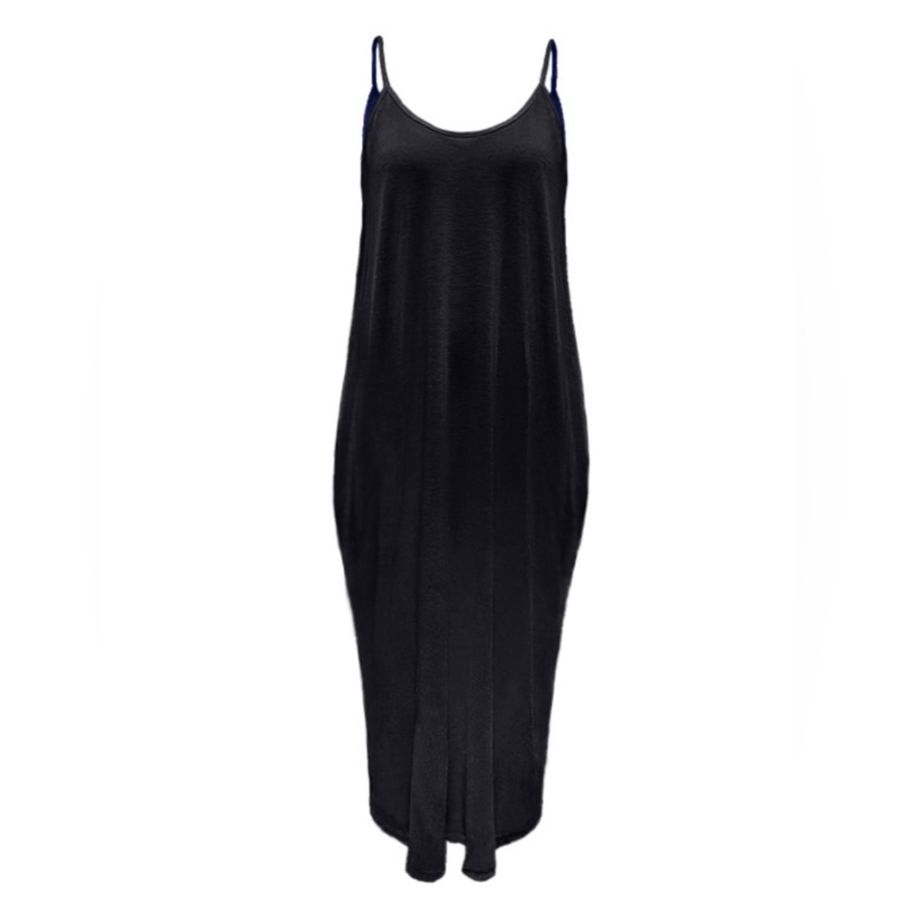 Leisure Pocket Patched Black maxi Dress🔥🔥 - Picture 3 of 4